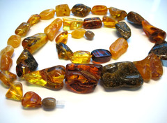 Genuine Massive Amber Beautiful Baltic Amber Necklace 25 inches 42-45 gr. !!!