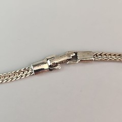 Vintage Rhinestone Necklace Purple Tassel Gold Tone Foxtail 15″