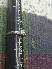 14k White Gold Designer Solitaire Diamond Ring 3 Diamond 2.3Gram Sz 5