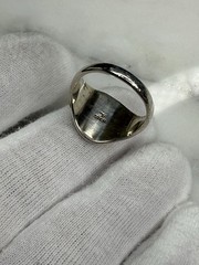 925 Sterling Silver Vintage Engraved Monogram Signet Ring Size 7
