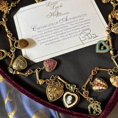 Joan Rivers Love Luck & Hope Heart 21 Charm Necklace – Complete Set Valentines