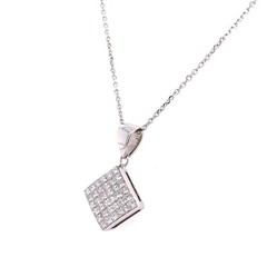 Round Cut Lab Created Diamond Love Propose Gift Pendent 14K White Gold Finish