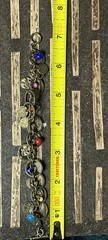 AEO Boho Antique Bronze Coin Charm Bracelet Bead Toggle Clasp