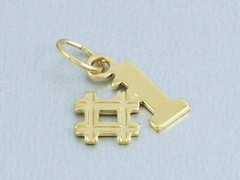 Vintage 1981 AVON ‘#1’ Charm w Original Box Goldtone No 1 Charm Bracelet Charm