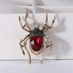 Spider Animal Suit Brooch Collar Pin Vintage Fashion Crystal Insect Brooches