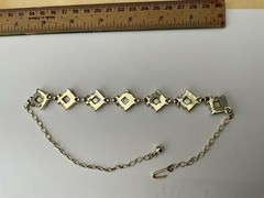 Gold Tone Square Link Cable Chain Necklace Adjustable Hook Closure