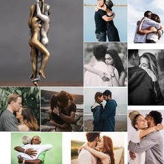 Couple Hug Necklace Lovers Hugging Pendant Gift Love Style Necklace Charm Gift