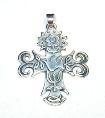 Vintage Unisex Sterling Silver James Avery La Primavera Cross With Dove 1.06″