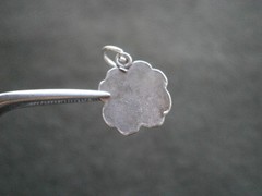 Lucky Four Leaf Clover Vintage Sterling Silver Bracelet Charm Pendant 1.3g