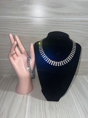 Vintage Rhinestone necklace bracelet set STUNNING None Missing