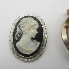 Vintage And Modern Cameo Brooch Lot Of 6