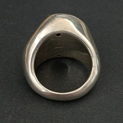 Chunky Sculptural Sterling Silver Ring Modernist Asymmetrical Puffy Bold 925 VTG