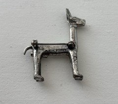 Alva Studios Llama Alpaca Brooch Pin Folk Art Silver Plated Pewter Vintage