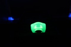 Vtg 60’s Green Mod Acrylic Resin Glow in the Dark Ring Retro Fashion Size 5.25