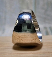 Sterling SILVER THICK “A” SIGNET Ring ~ ANTIQUE Size 7 Monogram 925 HEAVY 13.7g