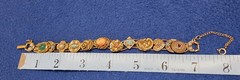 Vintage Goldette NY Victorian Revival Slide A Charm Bracelet. Excellent Cond.