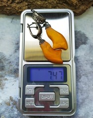 Vintage USSR Amber Earrings 875 Silver Soviet amber earrings