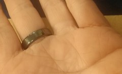 Vintage Nwot Hematite Plain Band Ring Size 8.5