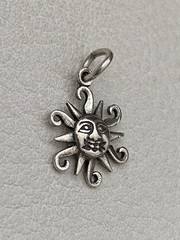 Vintage Sterling Silver Sun & Crescent Moon Charms