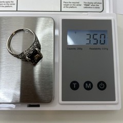 Estate Ring Smokey Gray Quartz Sterling Silver Sz 9.5 Baguette Art Nouveau Style