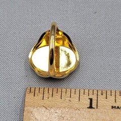 Vintage Avon Cloisonne Flower Gold Tone Ring Size 5.5