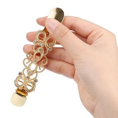 4pcs Retro Zinc Alloy Sweater Dress Clips Cardigan Collar Clips Gold