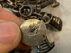 Vtg Sterling Silver Charm Bracelet 25 Charms Mexico Native American Figure Other