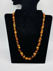 Vintage Baltic Amber Nugget Bead Necklace 22” – 19 Grams