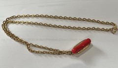 Vintage AVON 1975 ‘Put On The DOG’ HOT DOG in Bun Pendant Charm Chain Necklace