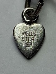 Vintage Wells Small Sterling Silver .925 “Good Luck” Wishbone Charm Pendant