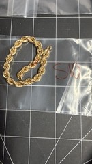 Vintage Rope Link Bracelet XRF Tests Approx 10.3K Gold 20.6g 7.25” Estate