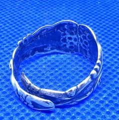 (26) 1920-1930s Antique Vintage 925 Sterling Silver Ring Adjustable – Floral