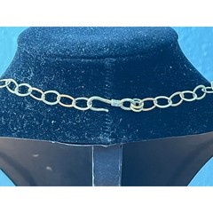 VTG Carnelian Bead Chain Statement Necklace Brass Tone Chain 925 Clasp