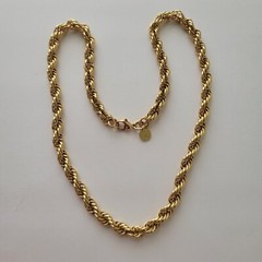 Romanza Italy Yellow Gold Plated Necklace Chunky Multi-Link 24″