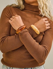 Vintage Acrylic Resin Cuff Bracelet for Women Chunky Tortoiseshell Resin Bangle