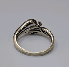 1/3 Kt Cluster Diamond, 29 Diamonds, Engagement Ring, White Gold, Cert Of Auth.