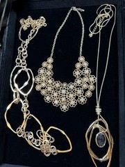 Vintage Now Curated Boho Jewelry Lot Handmade Statement Necklace 10pc