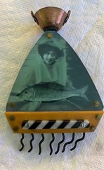 THOMAS MANN Unique one of a kind 1989 signed BROOCH