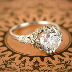 3Ct Round Lab Created Diamond Vintage Style Wedding Engagement 14K Gold FN Rings