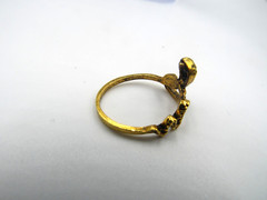 Gold Tone Brass? King Cobra Snake Gold Tone Size 8 Ring E1