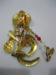 LUNCH AT THE RITZ FRUIT SALAD CLIP DANGLE EARRINGS