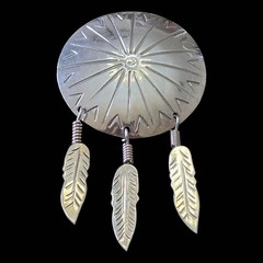 Vintage Taxco Sterling Silver Feather Dangle Brooch Pin – Mexico 925
