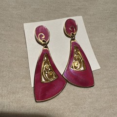 Vintage Berebi Gold Tone Dangle Earrings