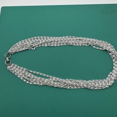 Vintage Sarah Coventry Silver-Tone Multi-Strand Layered Necklace Retro