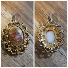 Vintage Cameo Lot of 14 ~ Pendant Stick Pin Brooch Glass Resin (Craft Projects)