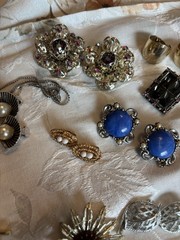 Lot Of Sarah Coventry Vintage Costume Jewelry Rare Earrings One Necklace Brooch