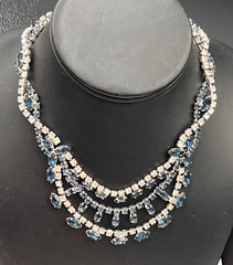 Vintage Rhinestone Necklace Lot, Bib & Statement, Signedf Kramer, Selro