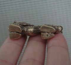 Vintage Style Solid Brass Dragon Figurine Statue Pendant Bag Charms