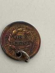 1852 United States One Cent Coin Pendant