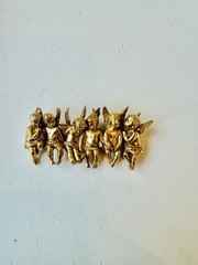 Vintage Edgar Berebi Limited Edition 6 All n A Row Angel child Brooch